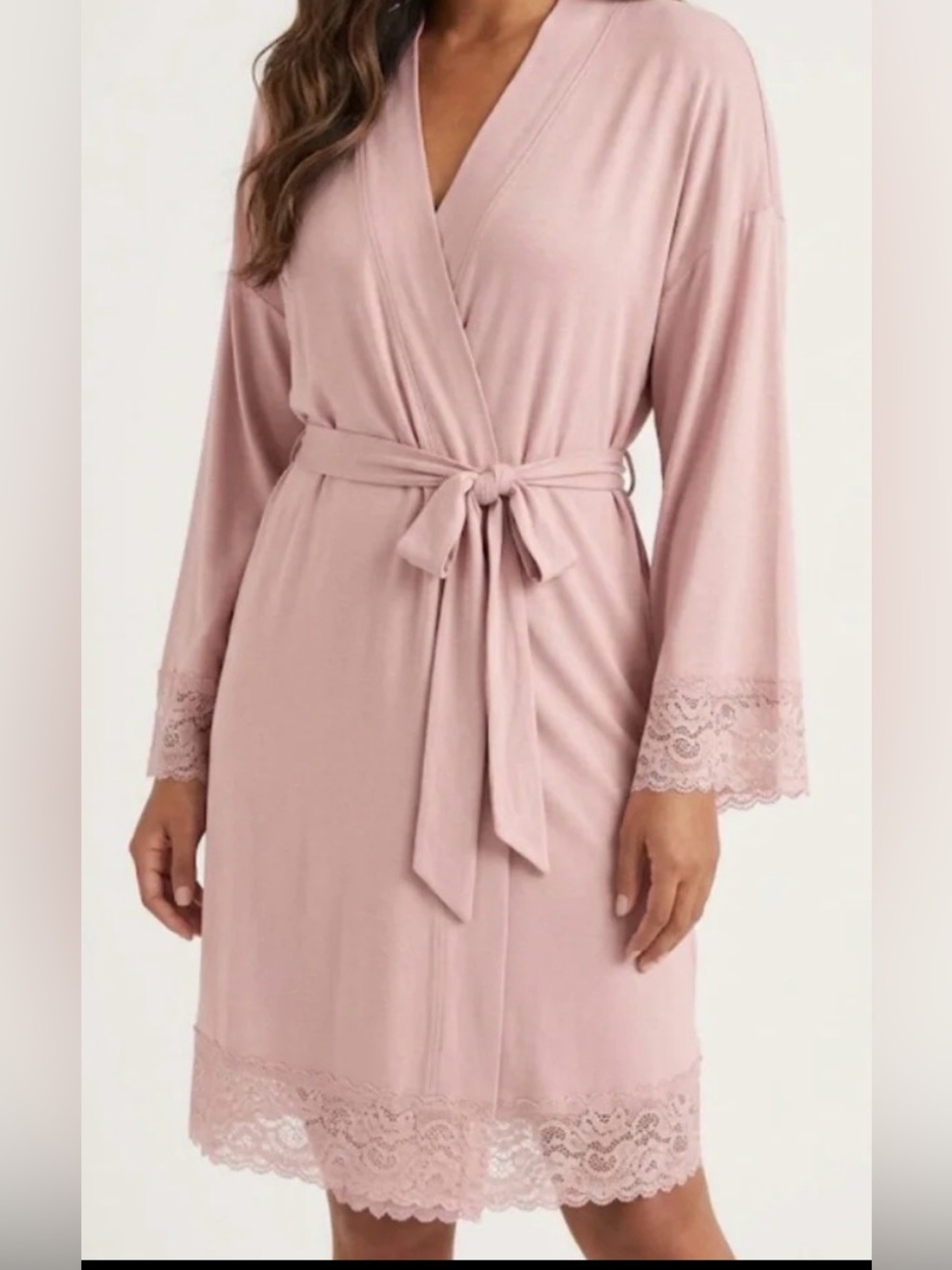 ✨🌸 Knix Lace Trim Robe L/XL/XXL Blush Pink🦩✨